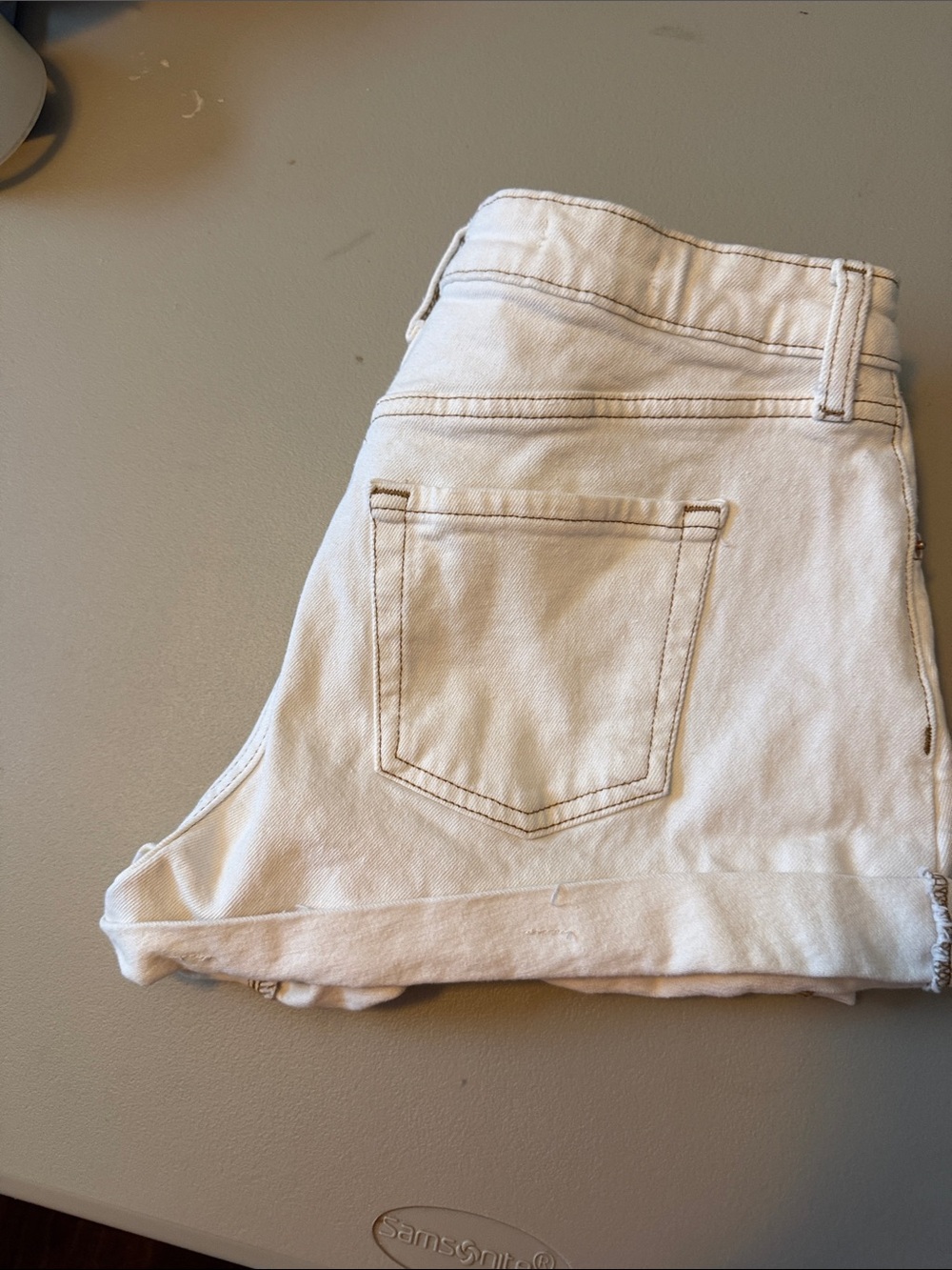 wild fable Cream High-Rise Denim Shorts